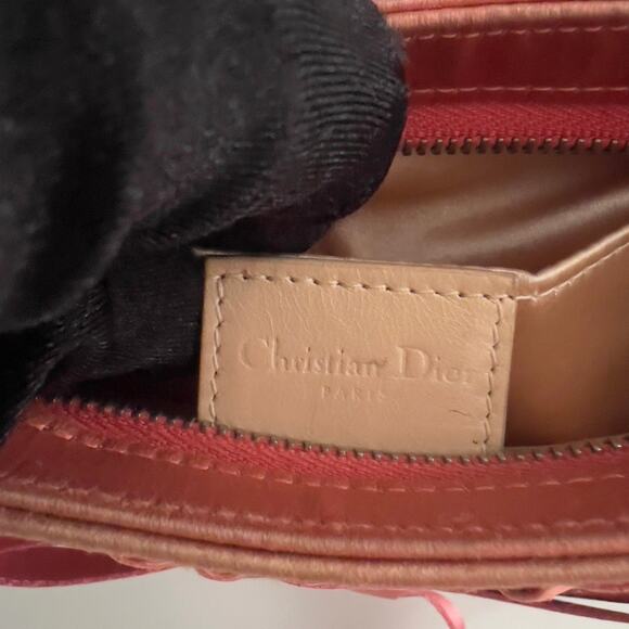 Dior Vintage Peach Pink Mini Satin Ballet Bag - Picture 2 of 6